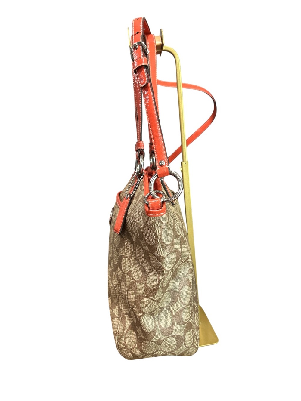 Coach Peyton Signature Large Shoulder Tote Bag - Picture 4 of 9